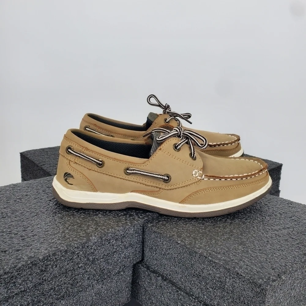 Island Surf Men's Boat Shoes Leather Brown Size 7